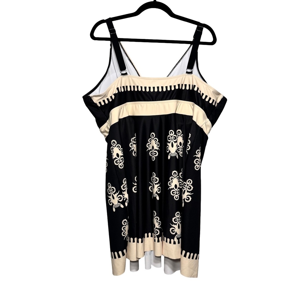 BloomChic Swim Dress Set Plus Size 26 Black Boho Modest Swimwear Beach Resort - Picture 9 of 15